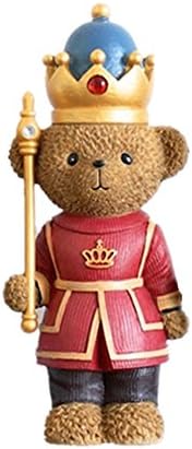 Collectible Figure,Mushine Zakka English Bear Series Home Decor Accents,Zakka Style Polyresin Figurine and Sculpture,Decorative Ornaments For Vehicle,Home,Garden,Patio (Royal Guard Bear Figure-B)