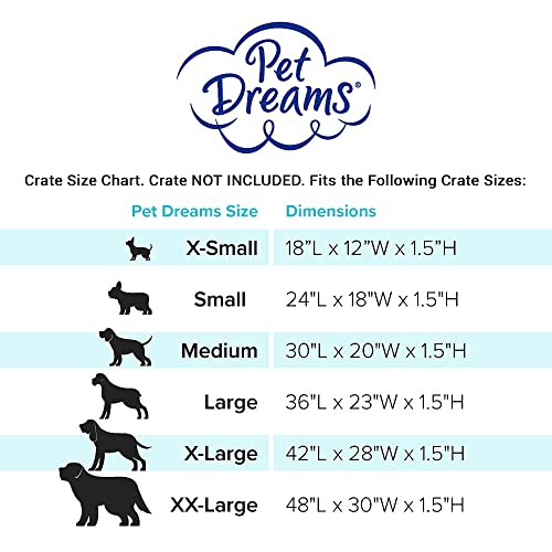Pet Dreams Dog Crate Bed Eco Friendly Bedding for Dogs, The Original