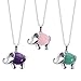Wholesale 6 PCS Lucky Elephant Charm Pendant Natural Quartz Crystal Healing Chakra Stone Charms Bulk for Jewelry Making(Assorted)