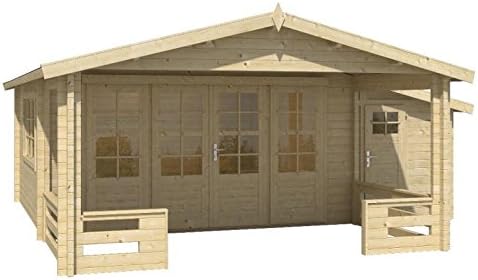 Blockhaus Sofia 440 150 X 340cm Veranda Gartenhaus 58mm Holzhaus Amazon De Garten