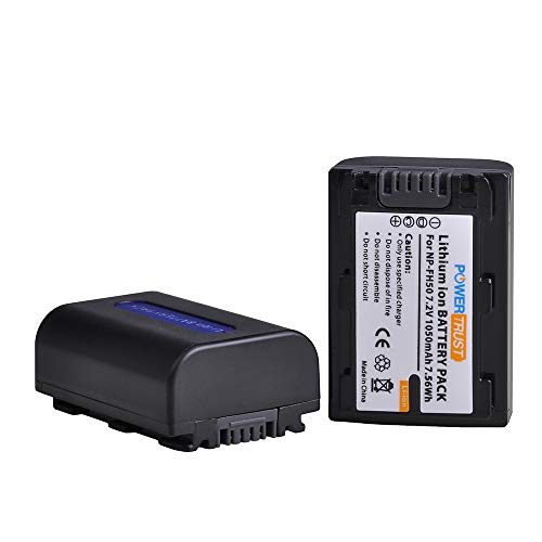 PowerTrust 2-Pack NP-FH50 Battery + USB Dual Charger for Sony NP-FH40 NP-FH30 NP-FP50 NP-FP51 H Series Batteries and DSC-HX1 HX100 HX100V HX200 HX200V HDR-TG1E TG3 TG5 TG7 A230 A290 A330 A390 - Thumbnail 6