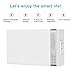 AFENDO® 40W 5-Port Family-Sized Desktop USB Charger/ Wall Travel Power Adapter for iPhone 6/6 Plus, iPhone 5/5S/5C, iPad/iPad Air 2/iPad Mini 3, Galaxy S6/S5/S4/Note 4, HTC Samsung Motorola Android Phones, Bluetooth Speakers, Bluetooth Earphones and Other 5V Devices with Smart Power Technology-18 Months Warranty-White