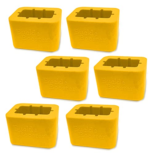 BPA-FREE Buckle Booster Yellow, Raises & Stabilizes Your Receptacle - Fasten Your Back Car Seat Belt Quickly & Easily (6)