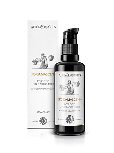 Alteya Organics Award-Winning Certified Organic BioDamascena Night Face Moisturizer - Anti-Aging Skin Care, Based on the Organic Bulgarian Rose Otto Oil