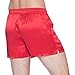 Intimo Men's Classic Silk Boxers, Red, Large