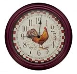 French Country Rooster Kitchen Wall Clock - 12' Diameter