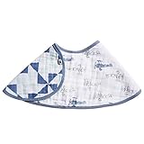 Aden by Aden + Anais Burpy Bib, 100% Cotton Muslin, Soft Absorbent 4 Layers, Multi-Use Burp Cloth and Bib, 22.5” X 11”, Single, Sky High - Plane