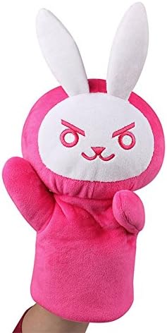 Plush Doll Toy Hand Puppet for D.VA Cosplay Pink