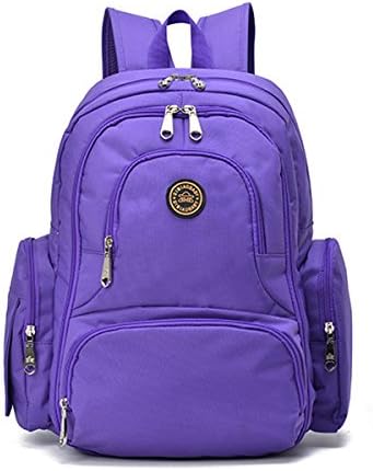 Traveling Baby Diaper Backpack with Changing Pad and Pair of Stroller Straps, 43x30x18-cm, Purple