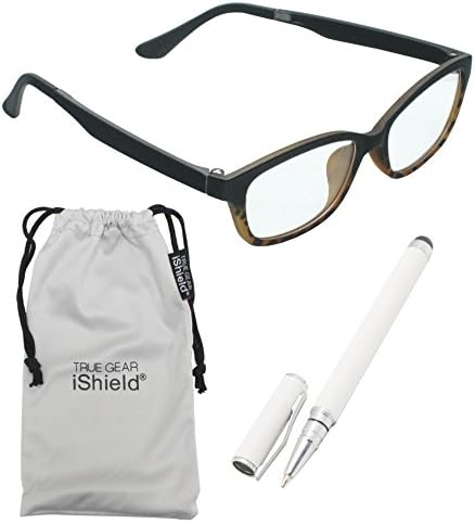 True Gear iShield Anti Reflective Glasses - Rubberized Smooth to the Touch Finish Frame (Clear) - Back Demi