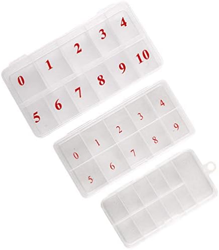 Lurrose 3個 小分けケース プラスチック 豊富な品 アクセサリーケース 薬ボックス ネイルチップ 透明 ビーズ収納ケース 長方形 パーツ収納ケース ジュエリー ボックス 小物用収納ボックス