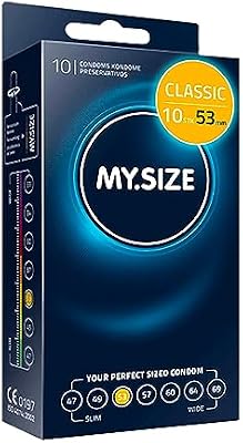 Classic Kondome 53 mm, Größe 4 | 10 Stück Standardpackung | gefühlsecht hauchzart | 0,07 mm Wandstärke