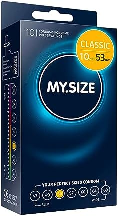 Classic Kondome 53 mm, Größe 4 | 10 Stück Standardpackung | gefühlsecht hauchzart | 0,07 mm Wandstärke