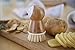 Full Circle Tater Mate Bamboo Potato Brush with Eye Remover, White
