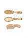 Slicemall Wooden Baby Hair Brush and Comb Set with Natural Goat Hair, Helps Prevent Cradle Cap