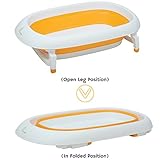 R for Rabbit Bubble Double Elite - The Folding Baby Bath Tub for Kids (Orange)