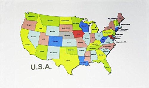 Half a Donkey 50 United States of America Large Cotton Tea Towel