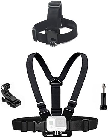 Montego Chest Harness + Head Strap Mount + J-Hook Buckle Mount + Thumbscrews for Gopro HD Hero4 Session, Hero4, Hero3+, Hero3, Hero2, Hero and SJCAM Cameras