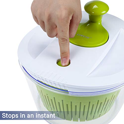 OVOS Large Salad Spinner 5 Quarts Fruits and Vegetables Dryer Quick Dry