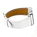 Balerion-Single Tour Watch Band,Genuine Leather Watch Band for APPL-Watch Series 1 Series 2 Series 3 Series 4-38mm/40mm Single Tour White