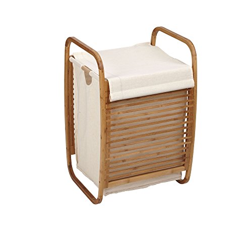 Household Essentials Compact Bamboo Laundry Hamper LAVORIST