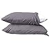 2 Pack Universal Jersey Pillowcase, One Size Pillow Cases fit All Standard, Queen and King Size Pillows, Modal Rayon Spandex Knit Jersey 180 Gram Heavy Weight, Soft Than Cotton, Gray