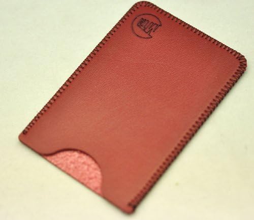 Metro Card Pouch Protect Case (Very Slim and Light) Sleeve Bag (Red)