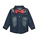 Efaster 1Set Kids Toddler Boys Handsome Denim T-shirt+Trousers Pants Clothes Outfits (3(2T))
