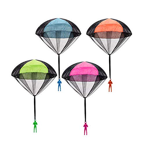 YTFGGY Parachute Toy, Tangle Free Throwing Toy Skydiver Parachute Man Game for Kids Age 4-8 Outdoor Children's Flying Toys 4 Pieces Set - Thumbnail 6