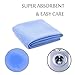 Yoga Towel,Hot Yoga Mat Towel – Sweat Absorbent Non-Slip for Hot Yoga, Pilates and Workout 24″x72″(Light Blue)thumb 2