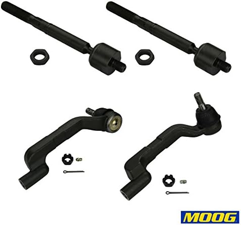 2 Outer &amp; 2 Inner Tie Rod Ends Dodge Charger 300 Challenger 11-16 RWD MOOG