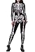 Fixmatti Women Skeleton Halloween Cosplay Skeleton Adult Jumpsuits Onesie S