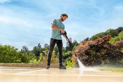 Kärcher high-pressure washer K 4 WCM Flex eco!Booster, pressure: max. 130 bar, flow rate: 420 l/h, coverage: 30 m²/h, weight: 11.5 kg, extra flexible high-pressure hose, eco!Booster, dirt blaster