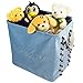 Foldable Laundry Basket Storage Basket, Velvet, Blue