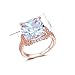 Bella Lotus Big 6 Carat Diamond CZ 18k Rose or White Gold Plated Classic Wedding Engagement Ring