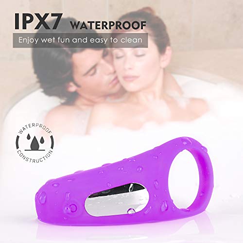 Vibrating Cock Ring, Remote Control 9-Speed Penis Ring Vibrator Medical Silicone Waterproof Rechargeable Powerful Vibration Sex Toy for Male and Couples