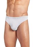 Jockey Men's Underwear Seamfree Thong, white, L