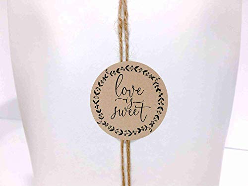 Love Is Sweet Wedding Stickers, Wedding Favors for Candy, Cookies, Honey, Wedding Sitcker