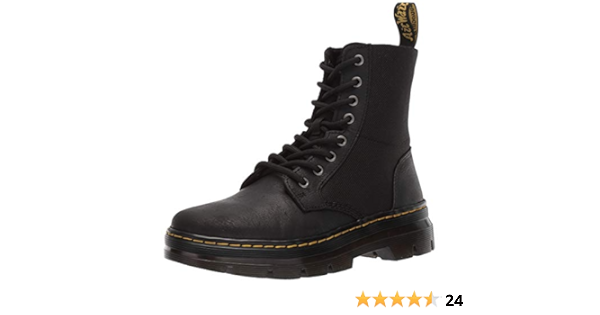 combs platform combat boot black