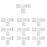 LightingWill 10pcs/Pack T Shape Solderless Snap Down 2Pin Conductor LED Strip Connector for Quick Splitter Connection of 8mm Wide 3528 2835 Single Color Flex LED Strips
