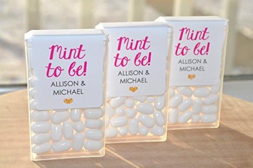 Bridal Shower Favors Tic Tac LABELS Mint To Be, Wedding Favors, Personalized Engagement Favor Stickers - Set of 24 Labels
