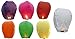50 Pcs Assorted Color Chinese Paper Lanterns Sky Fire Fly Candle Lamp for Wish Wedding Party