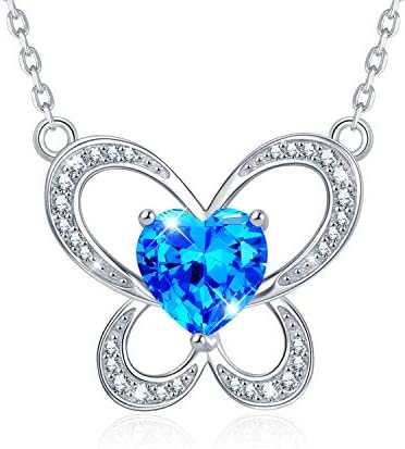 Apotie 925 Sterling Silver red Butterfly Necklace Polymer Enamel Clay Handmade Inlay Jewelry for Women Gifts