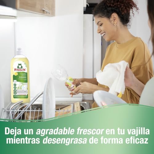 - Lavavajillas a Mano Líquido Bálsamo Ecológico Limón, Desengrasa y Protege la Piel, Dermatológicamente Testado - Pack de 2 Unidades x 750 ml