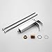 Senlesen Contemporary Modern Waterfall Spout Chrome Polished Tall Single Handle Bathroom Vessel Sink Faucet, Laundry Vanity Sink Faucet With Two 3/8