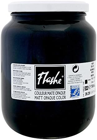 Lefranc Bourgeois Acrylic Vinyl Emulsion, Black, 10.19 x 10.19 x 13.7 cm, 750 ml (Pack of 1)