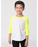 American Apparel toddlers Poly-Cotton 3/4 Sleeve Raglan (BB153)