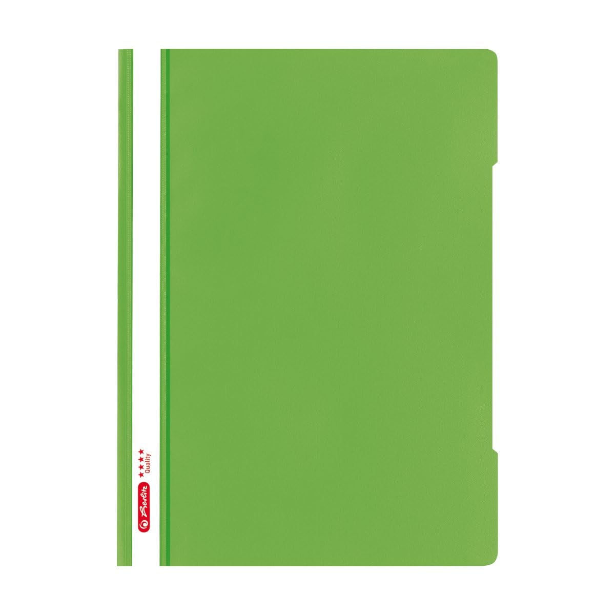 Herlitz quality file folder with transparent front cover light green