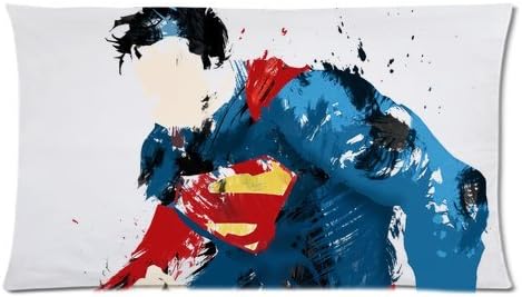 Tobe superman paint fun art Custom Zippered soft Pillow Cases 20x36 (Twin Sides)