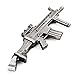 INBLUE Men's Alloy Pendant Necklace Grey Gun Rifle Army Tribal -With 23 Inch Chain